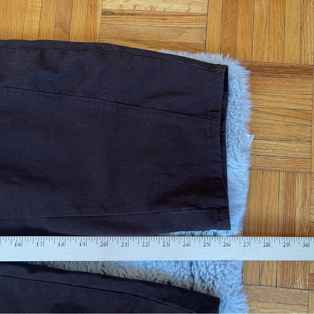 PARKE Horseshoe / Barrel Brown High Rise Wide Leg Jeans Size 28 Button Fly - Picture 10 of 10